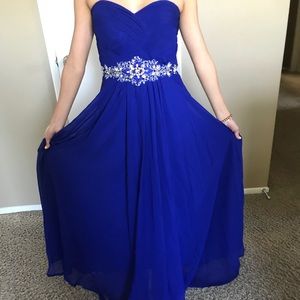 BLUE PROM/ BRIDESMAID DRESS ONLY WORN ONCE